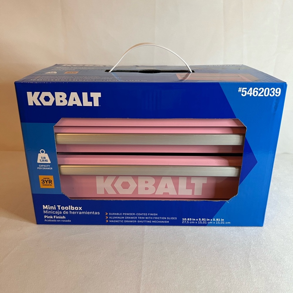 Kobalt Mini 2 Drawer Toolbox Pink